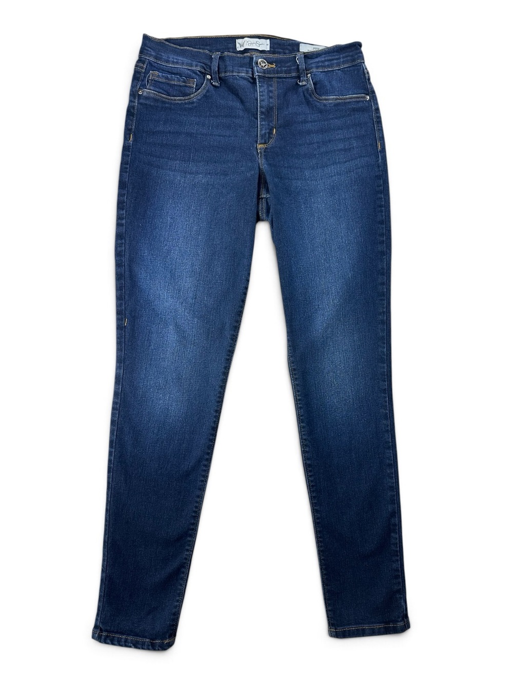 Jessica Simpson Women’s Dark Blue Mid Rise Skinny Jeans 8